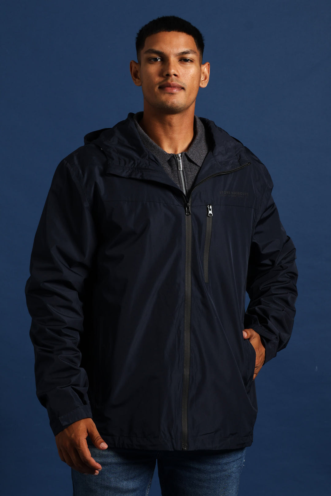Hooded Anorak - Navy
