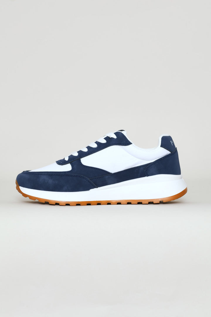 Basic Runner Sneaker - Navy/White