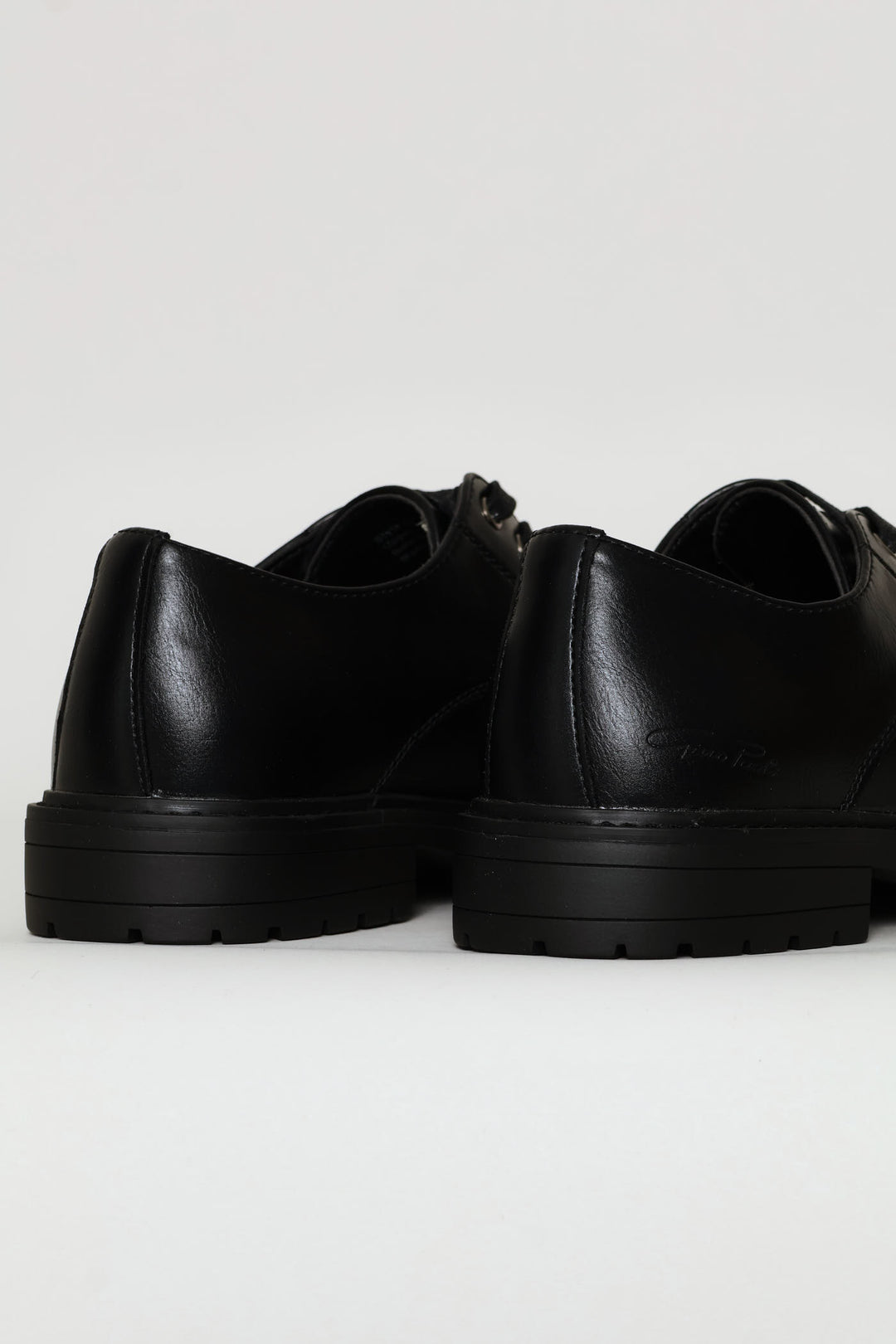 Basic Lace Up Smart Casual Derby Shoe - Black