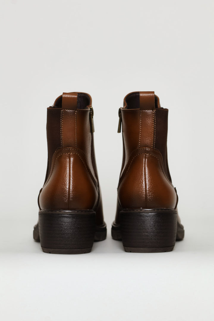 Soft Ankle Boots - Stone
