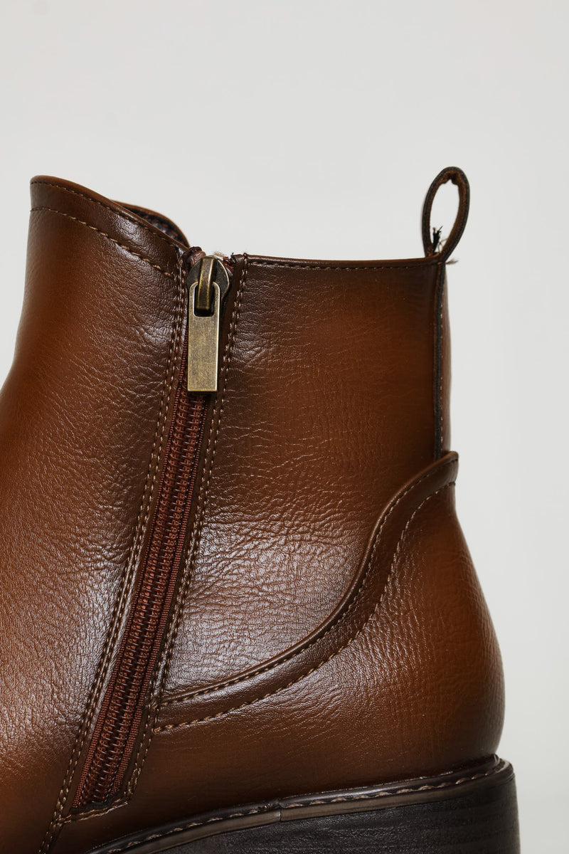 Soft Ankle Boots - Stone
