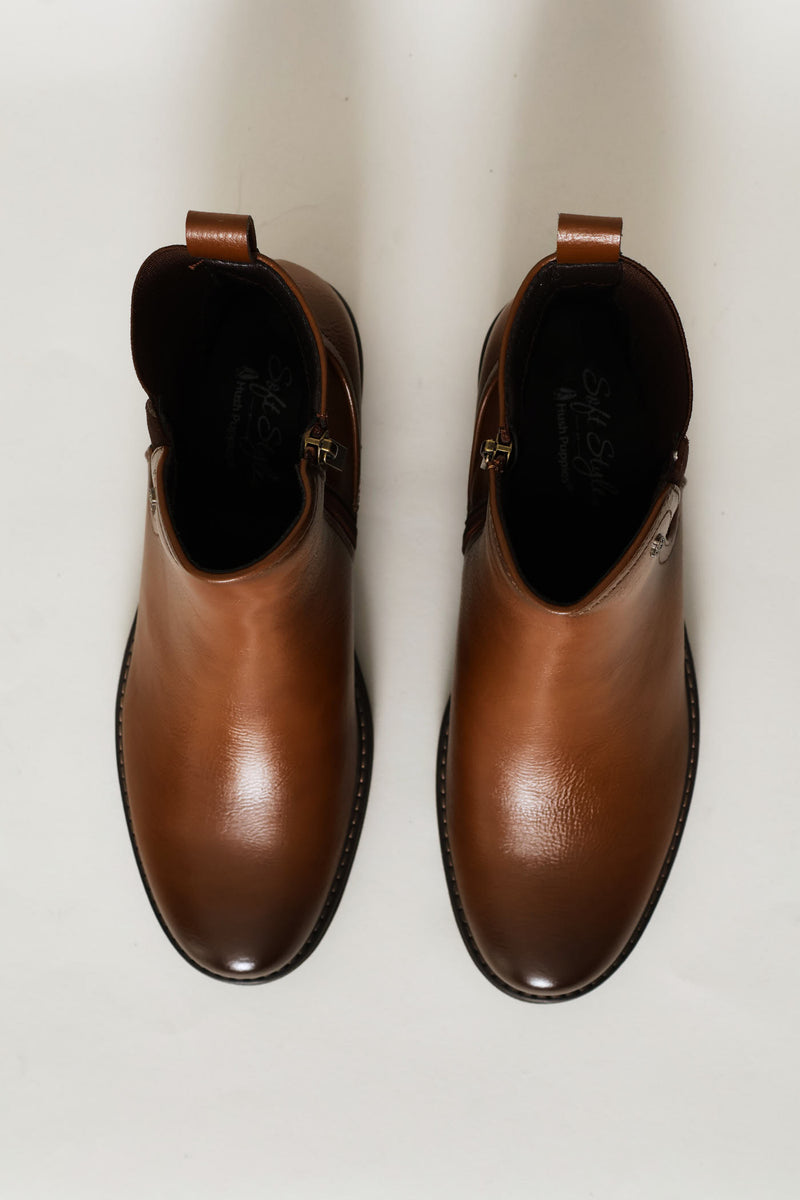 Soft Ankle Boots - Stone