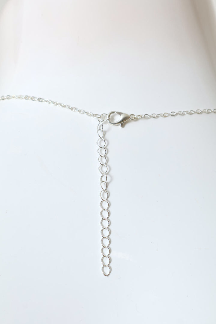 2 Pack Diamante Circle Pendant With Matching Studs - Silver