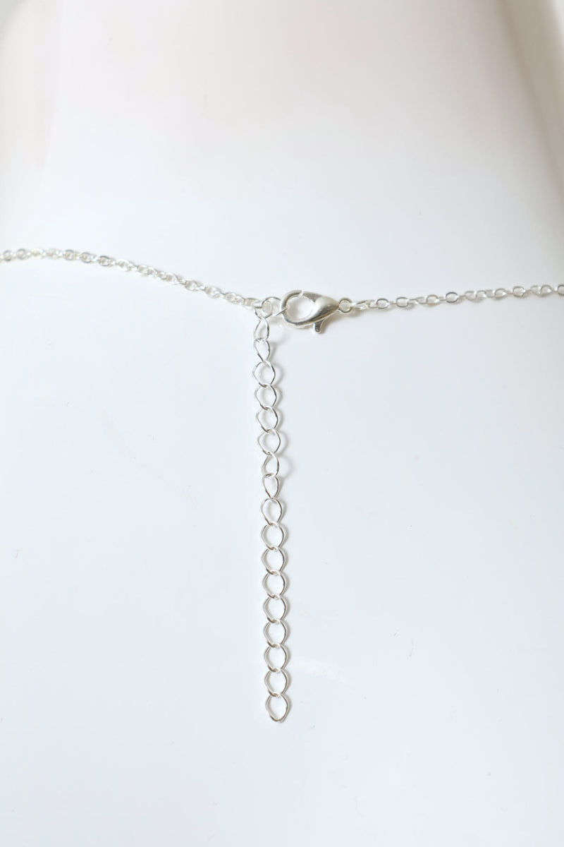 2 Pack Diamante Circle Pendant With Matching Studs - Silver