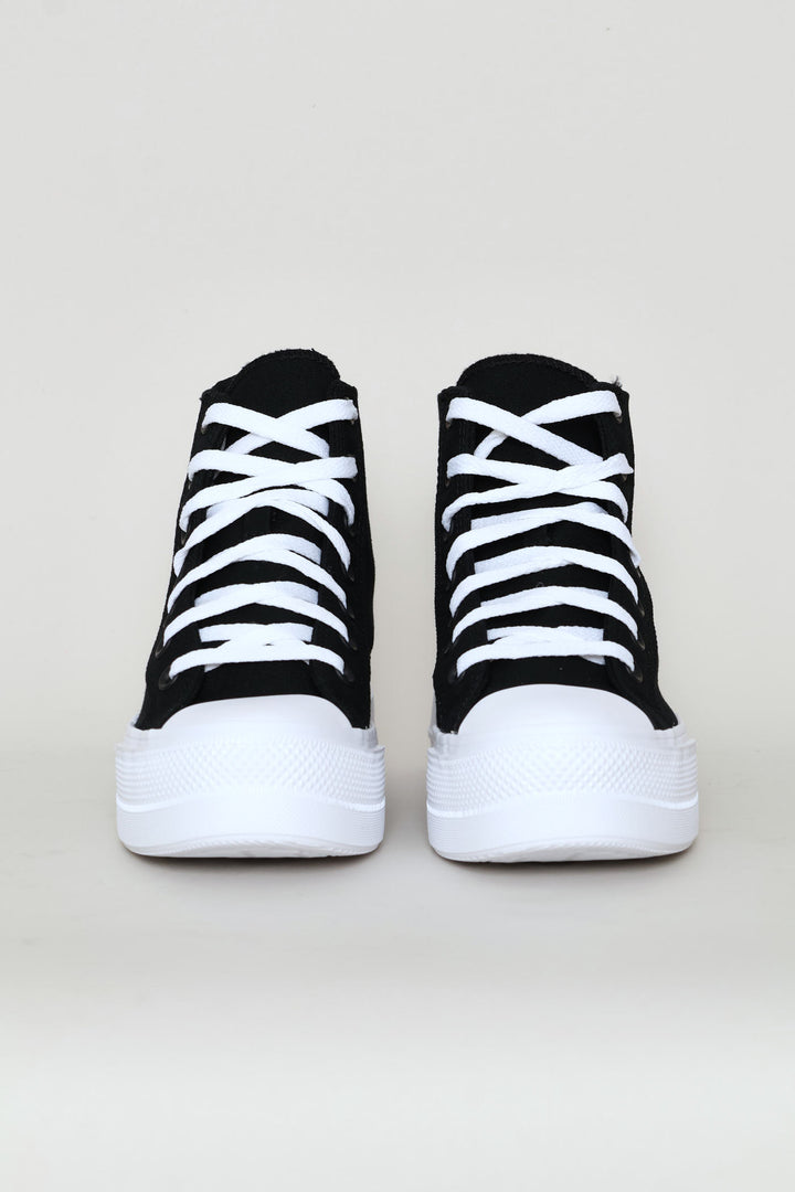 Day One Platform Hi Top Sneaker - Black