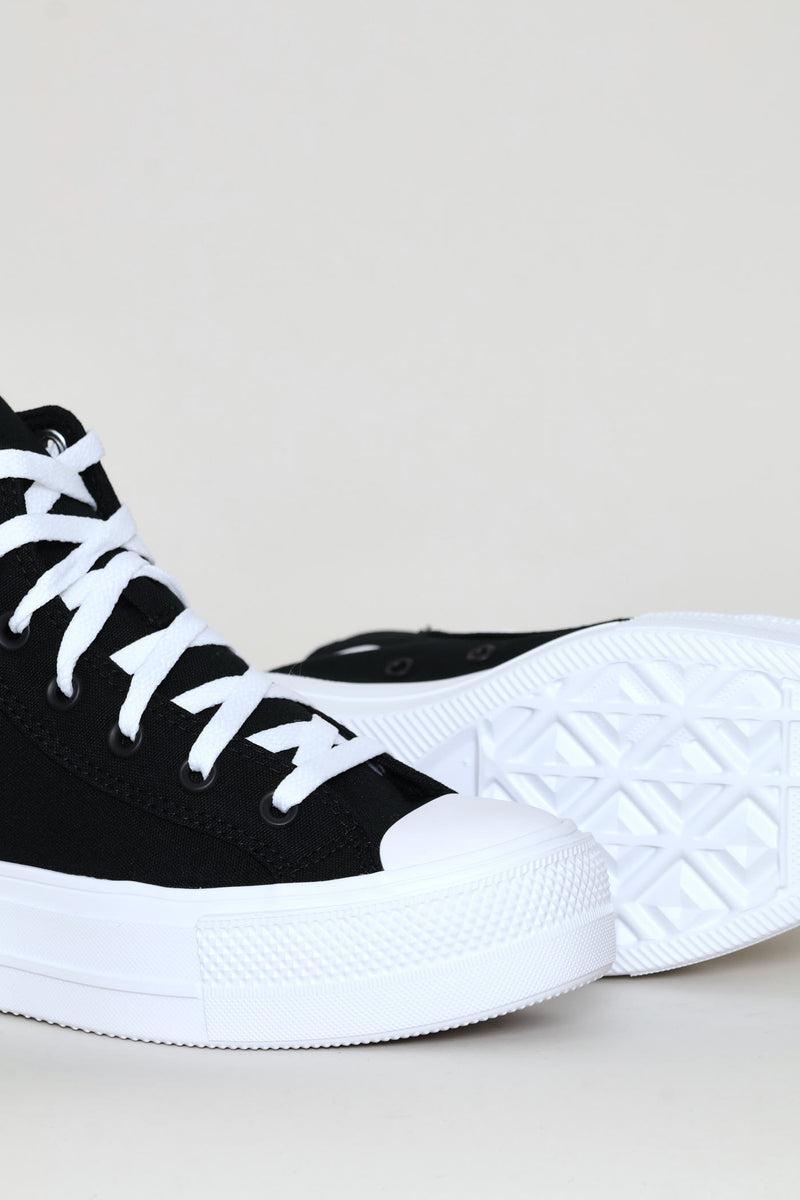 Day One Platform Hi Top Sneaker - Black