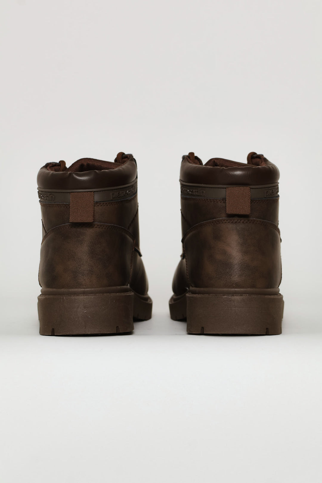Lace Up Worker Boot - Brown