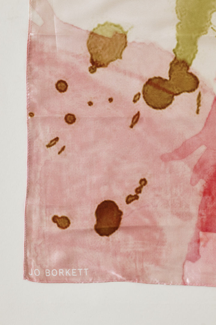 Silk Touch Pastel Watercolour Scarf - Multi