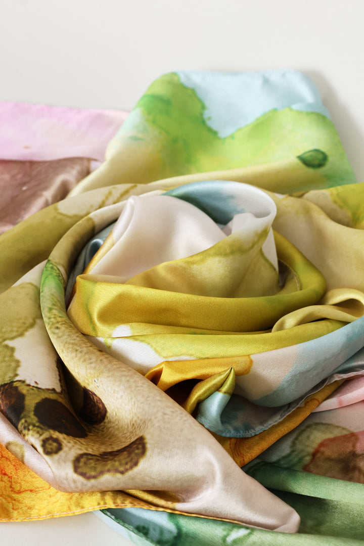 Silk Touch Pastel Watercolour Scarf - Multi