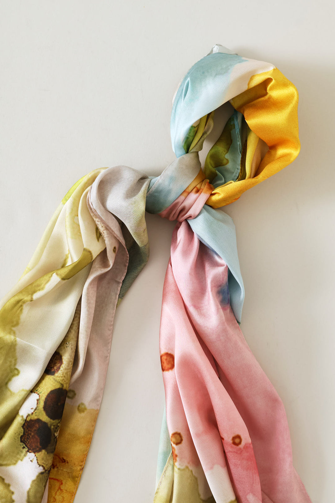 Silk Touch Pastel Watercolour Scarf - Multi