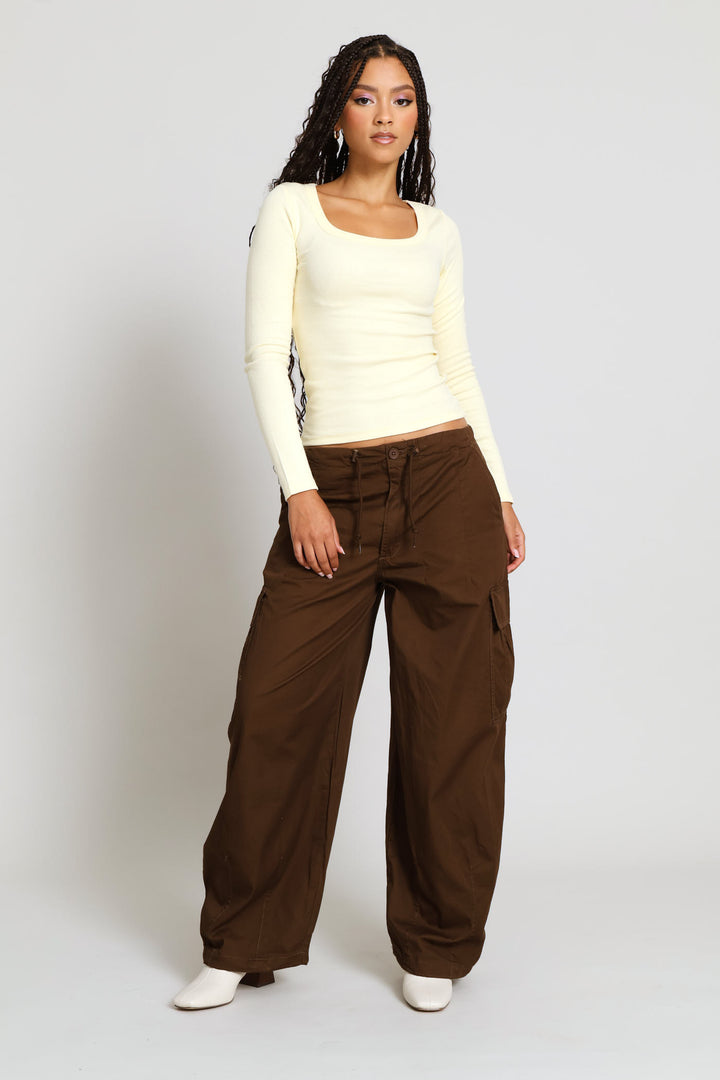 Baggy Cargo Parachute Pant - Brown
