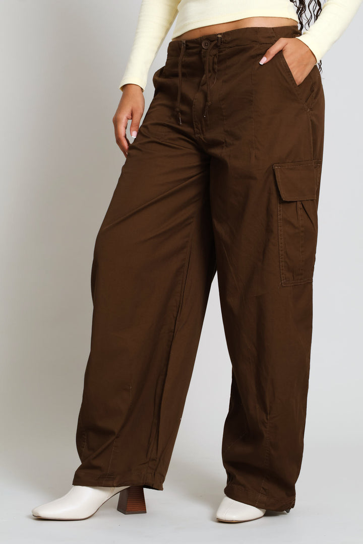 Baggy Cargo Parachute Pant - Brown