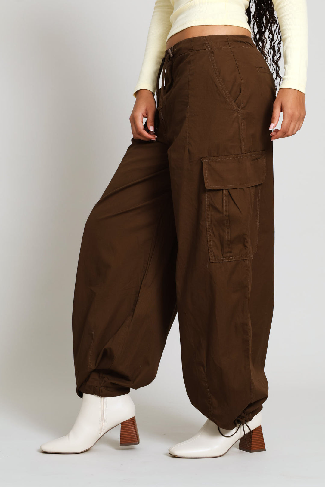 Baggy Cargo Parachute Pant - Brown