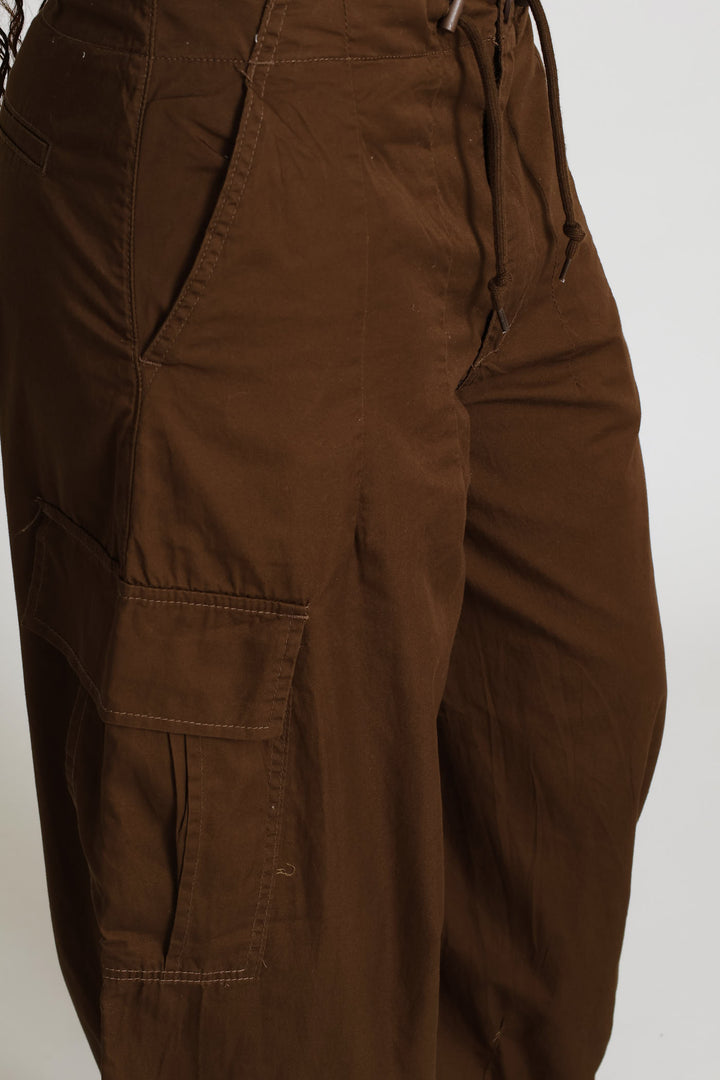 Baggy Cargo Parachute Pant - Brown