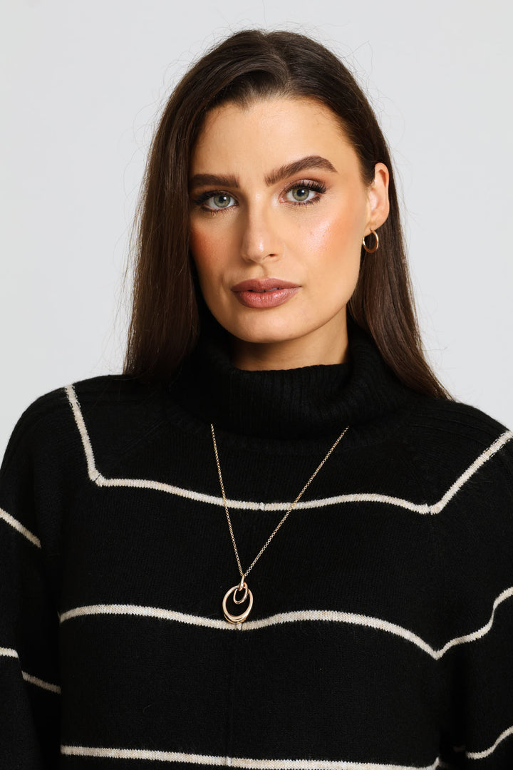 Long Oval Link Pendant Necklace - Gold