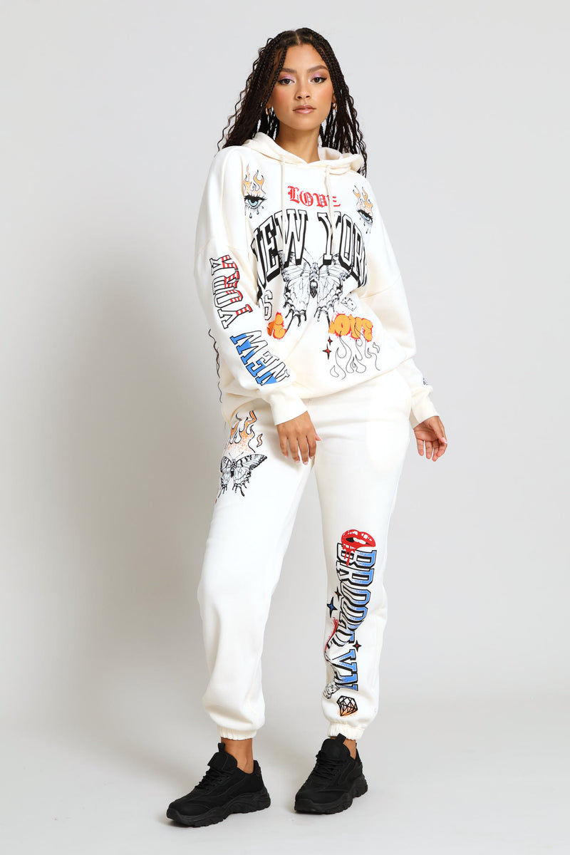 Dope Love Fleece Jogger - Off White