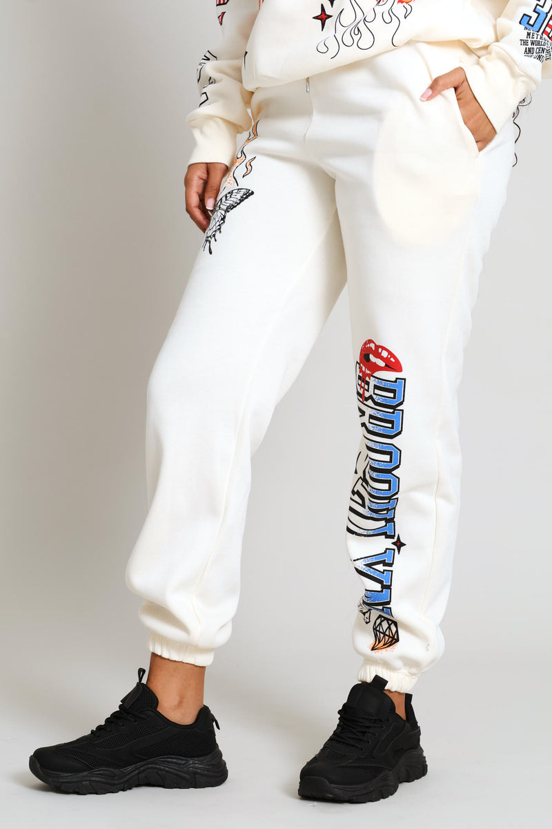 Dope Love Fleece Jogger - Off White