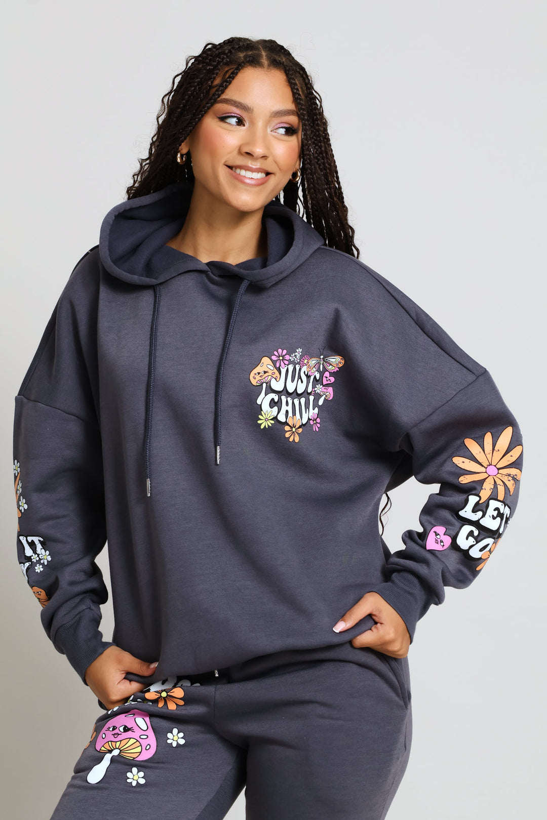 Just Chill Oversized Hoody - Airforce Blue