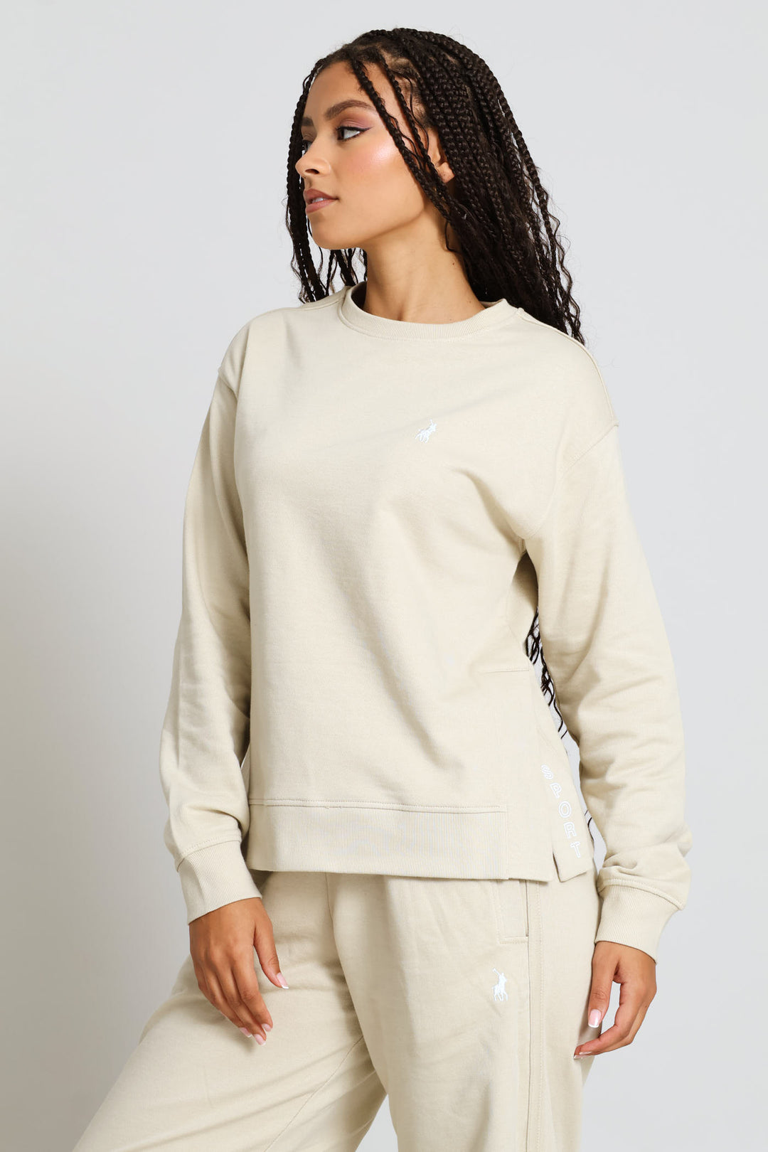 Casey Track Top - Beige