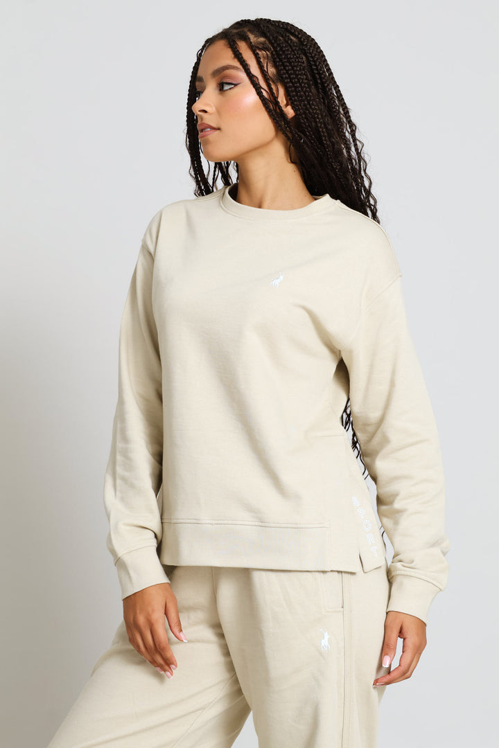 Casey Track Top - Beige