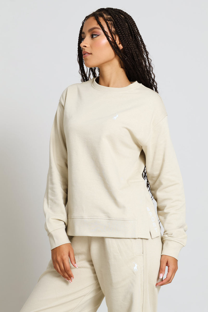 Casey Track Top - Beige