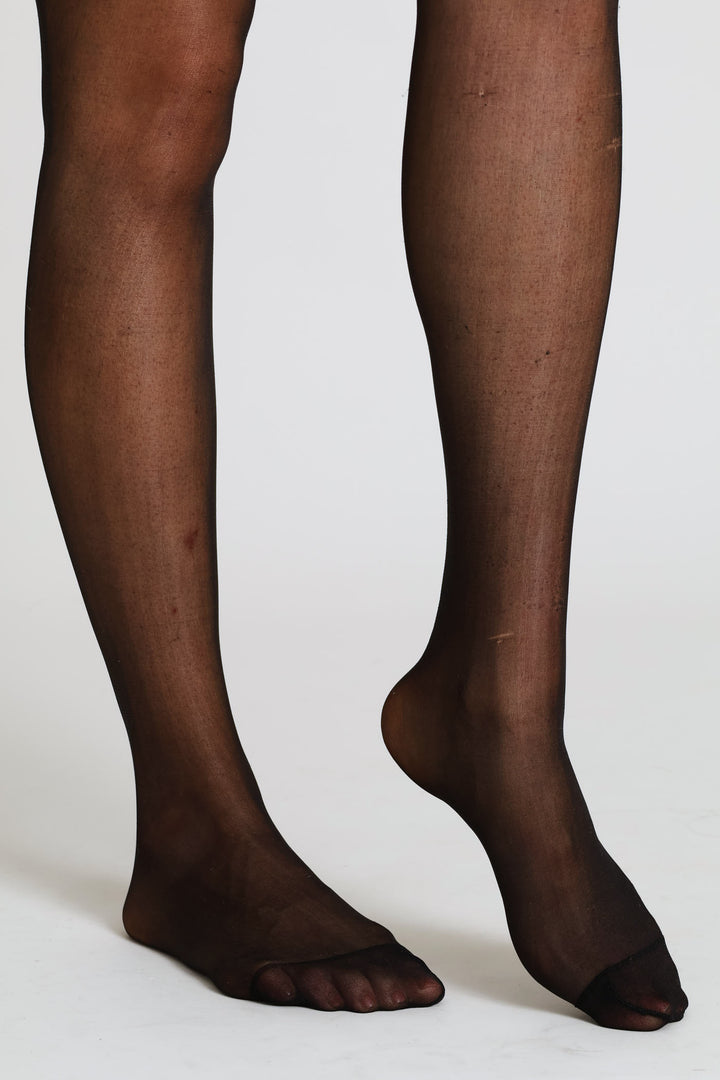2 Pack Extra Sheer High Shine Stocking - Black