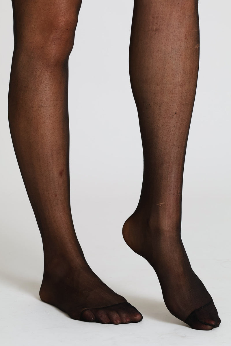 2 Pack Extra Sheer High Shine Stocking - Black