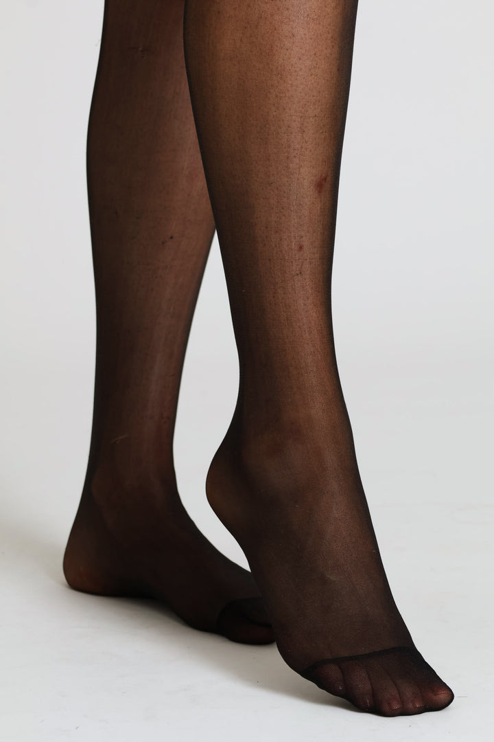 2 Pack Extra Sheer High Shine Stocking - Black