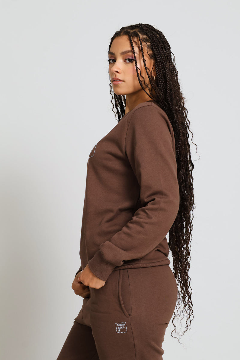 Diva Sweatshirt - Dark Brown