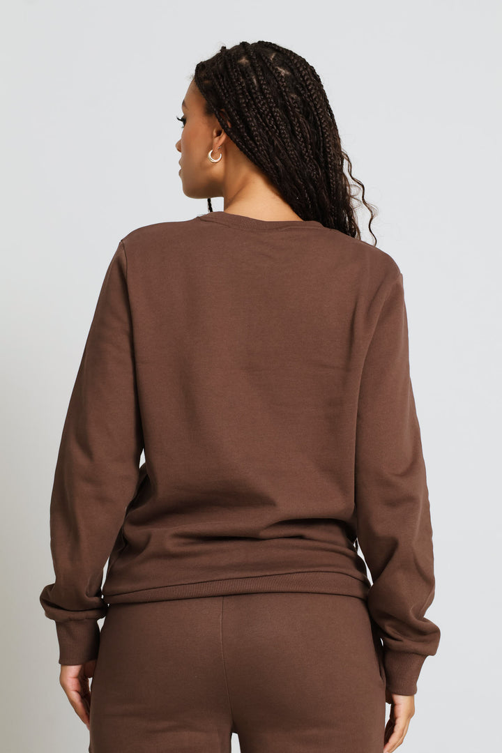 Diva Sweatshirt - Dark Brown