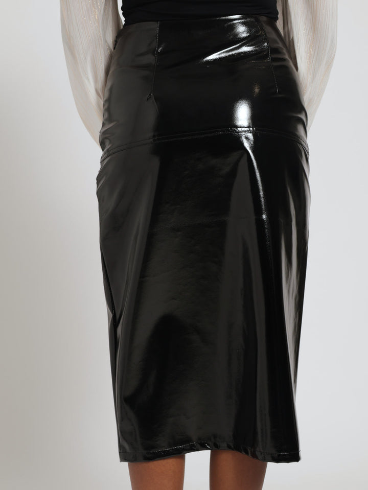 Pencil Midi Skirt - Black