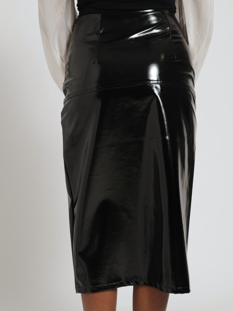 Pencil Midi Skirt - Black