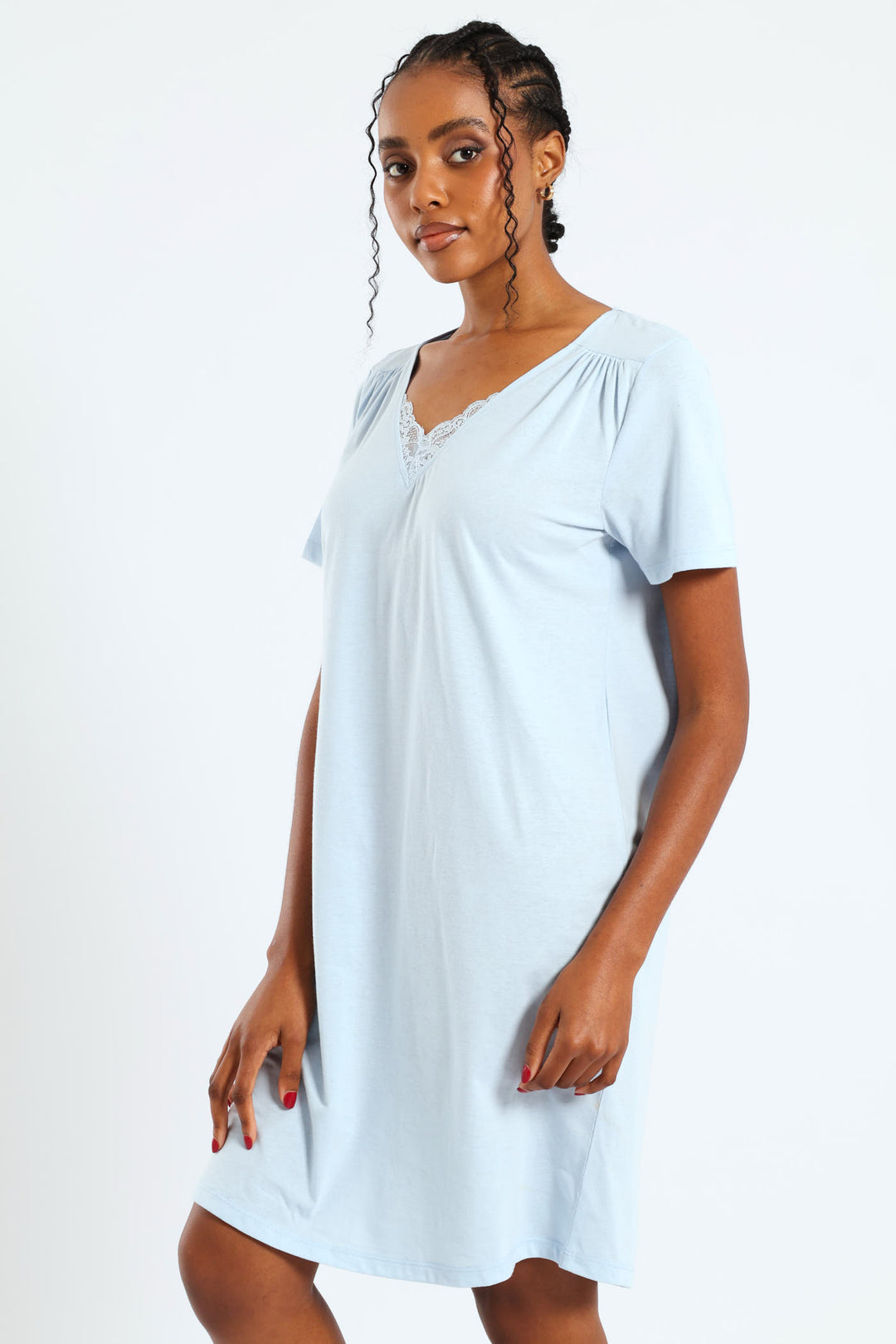 2 Pack Butterflies Sleepshirt - Navy/Light Blue