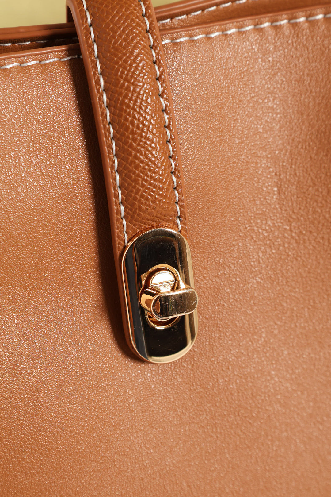 Top Handle Bucket Crossbody Bag - Tan