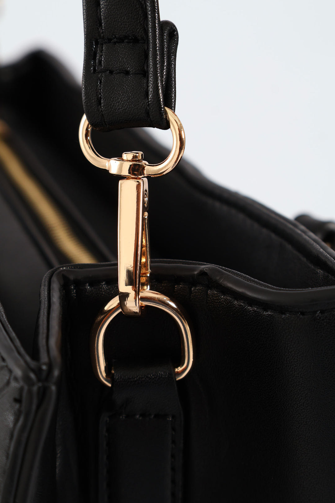 Geo Embossed Square Shopper Bag - Black