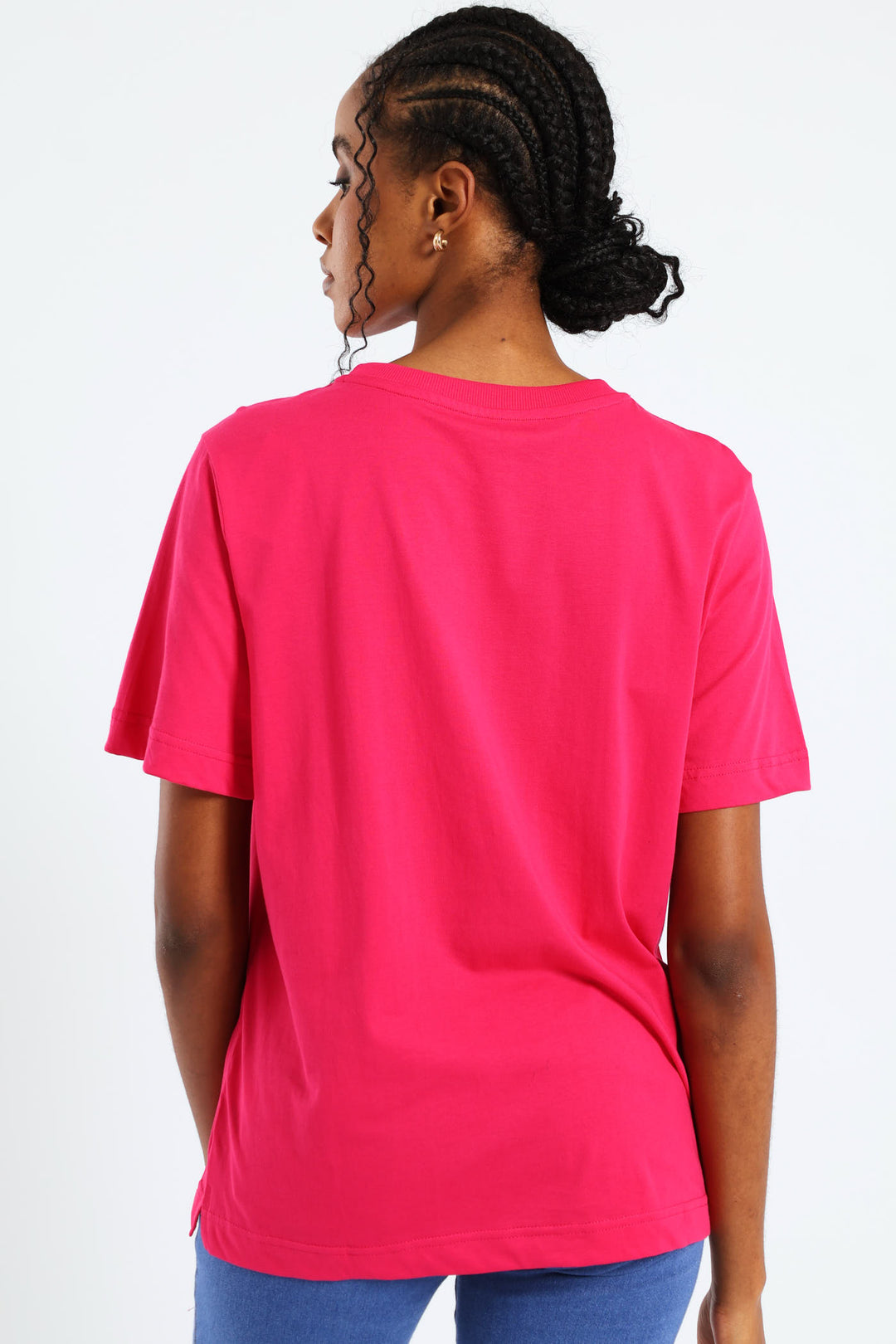 Cotton Boxy Tee - Magenta