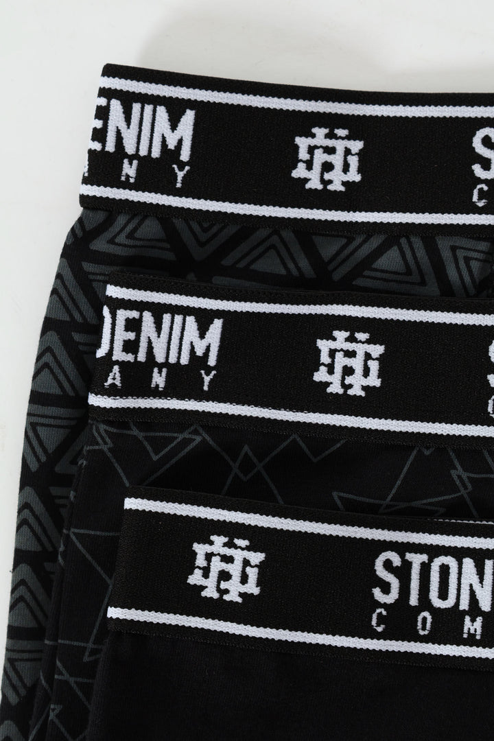 3 Pack Design Trunks - Black