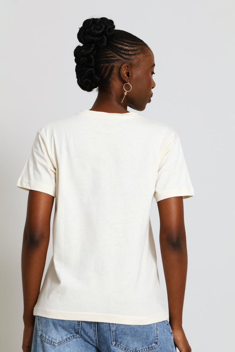 Floral Fruit Market Tee - Cement