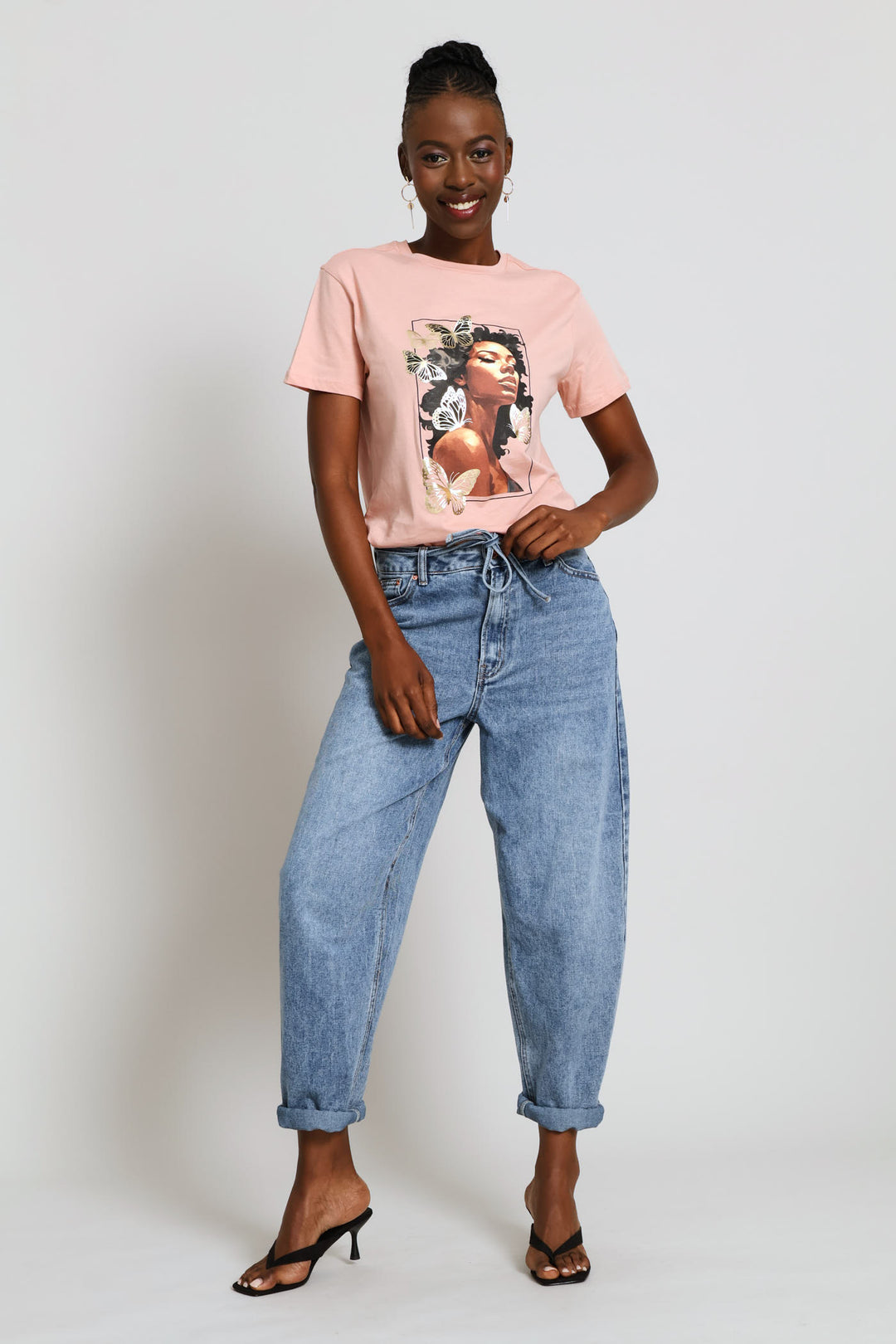Beautiful Butterfly Tee - Dusty Pink