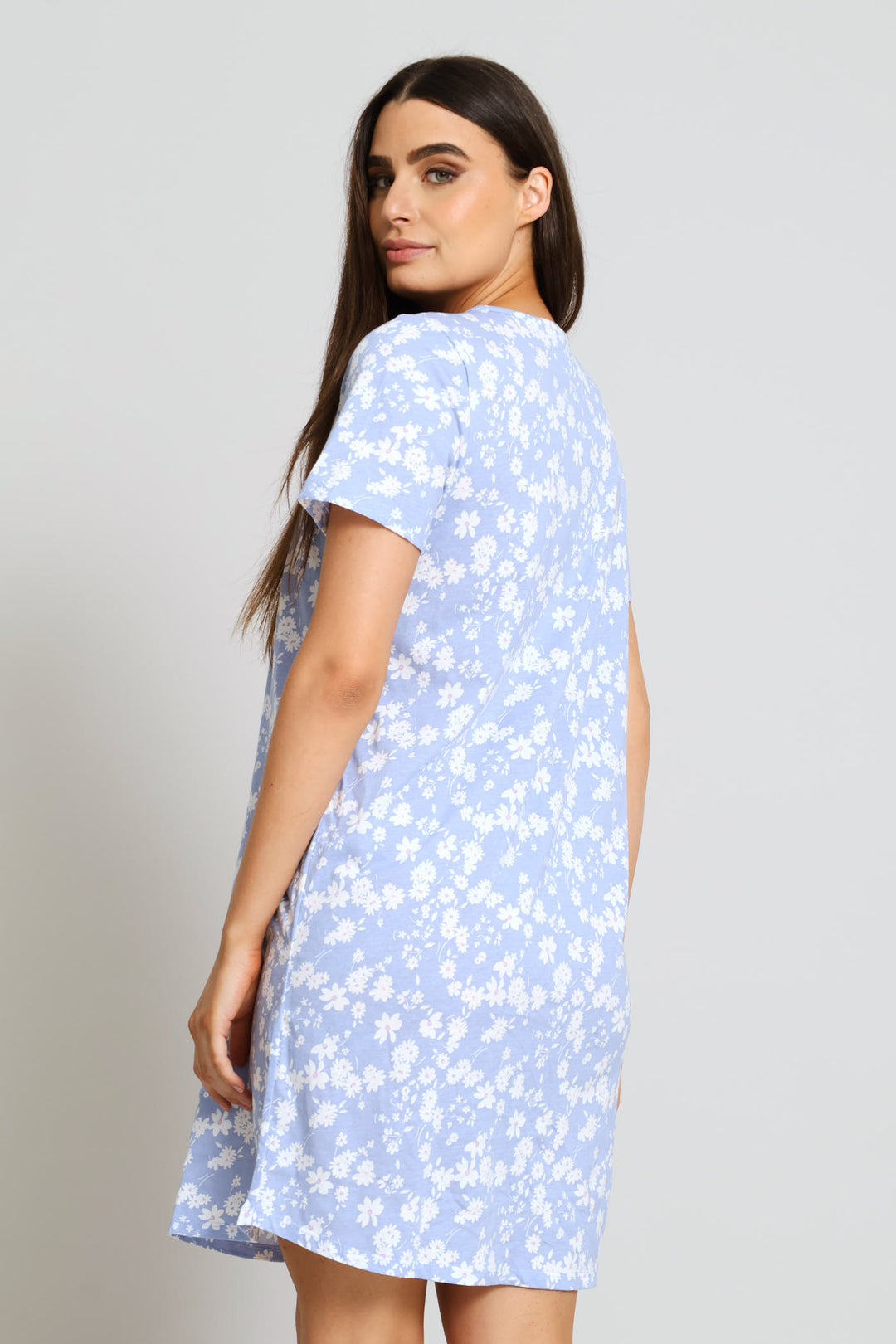 2 Pack Short Sleeve Sleepshirt - Blue/Pink