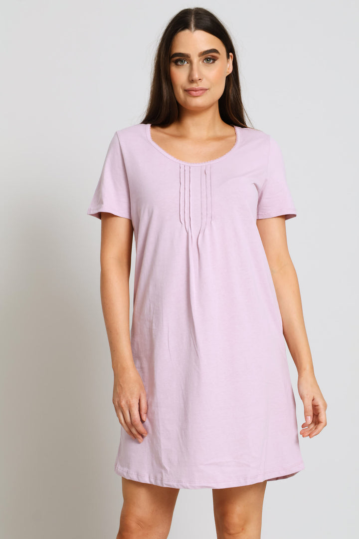 2 Pack Short Sleeve Sleepshirt - Blue/Pink