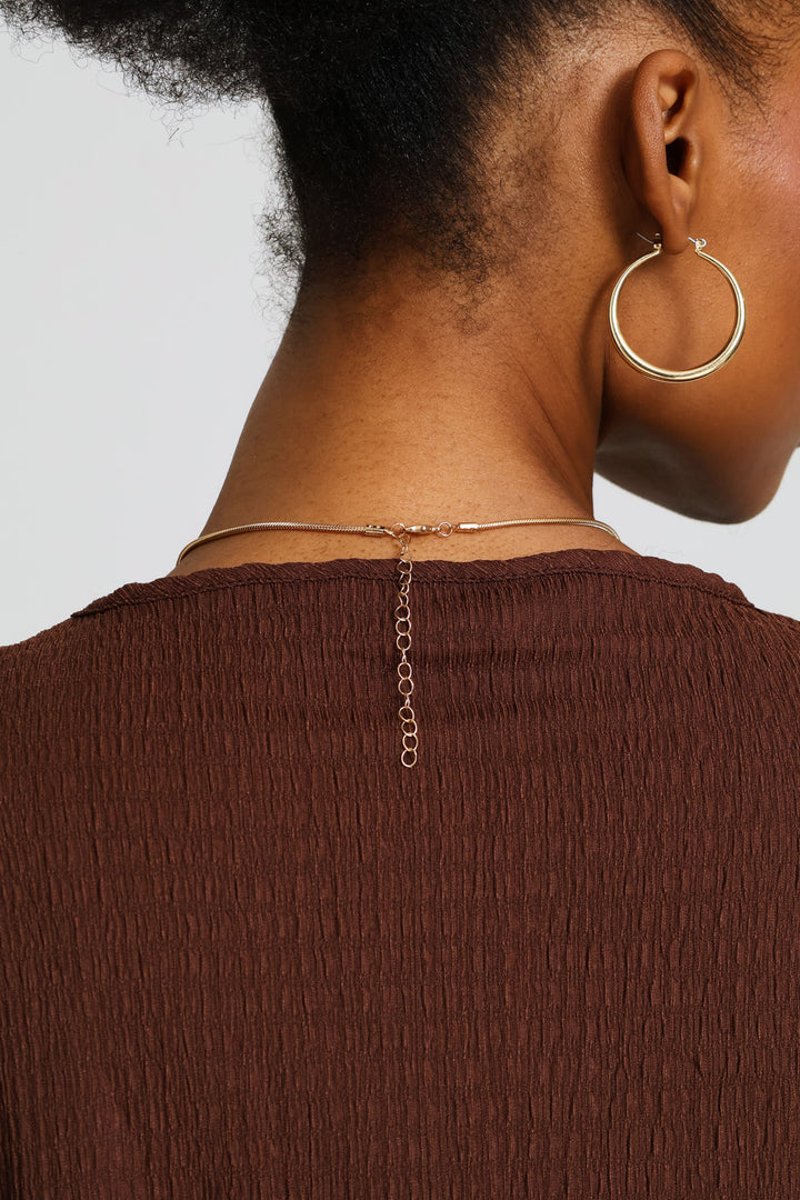 Floral Lariet Necklace - Gold