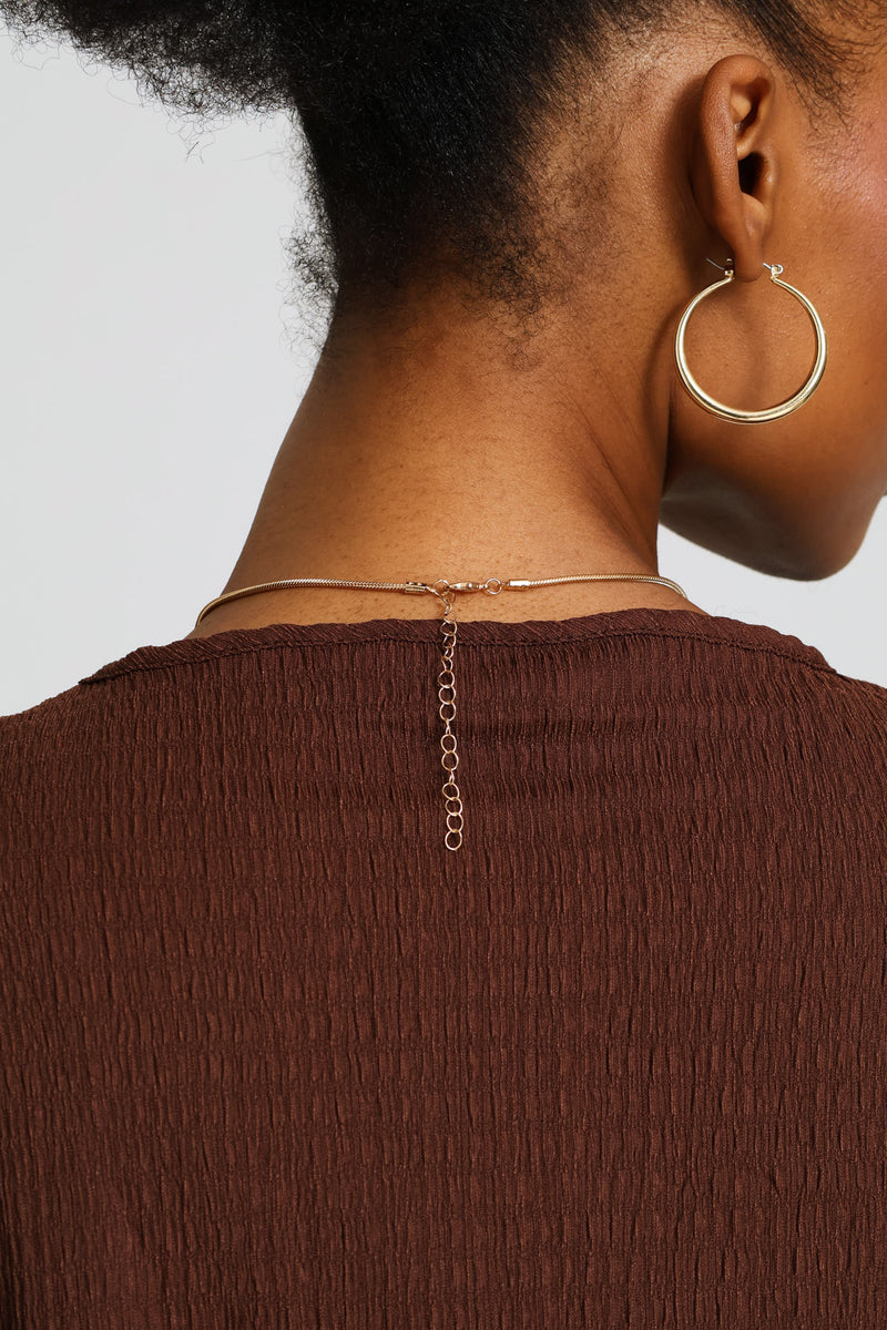 Floral Lariet Necklace - Gold