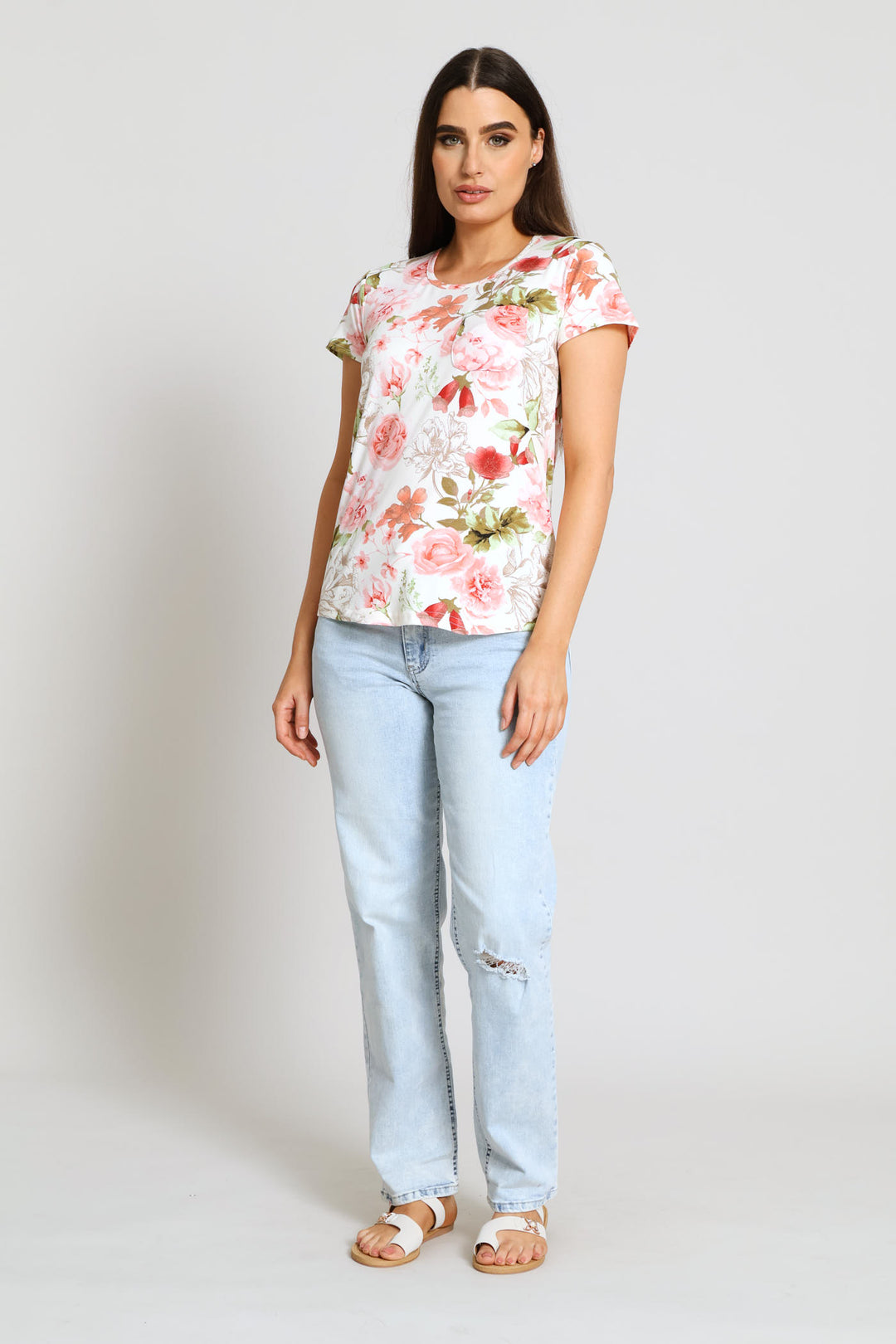 Printed Pocket Tee - Blush
