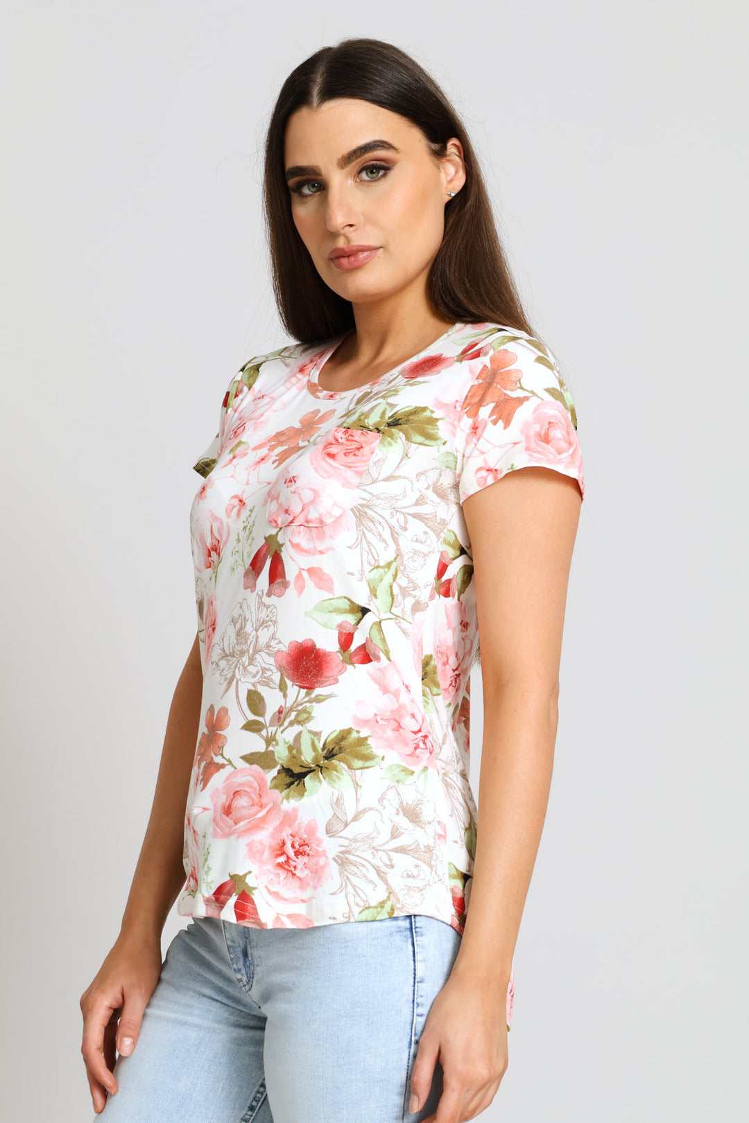Printed Pocket Tee - Blush