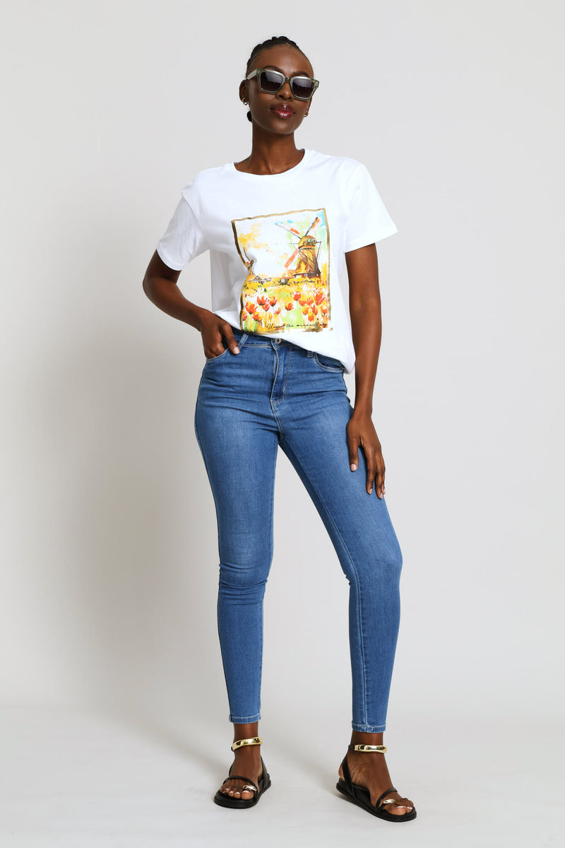 Windmills Tee - White