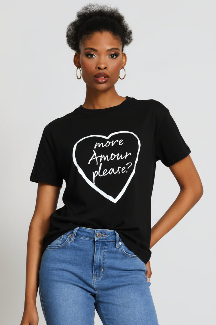 Heart Amour Tee - Black