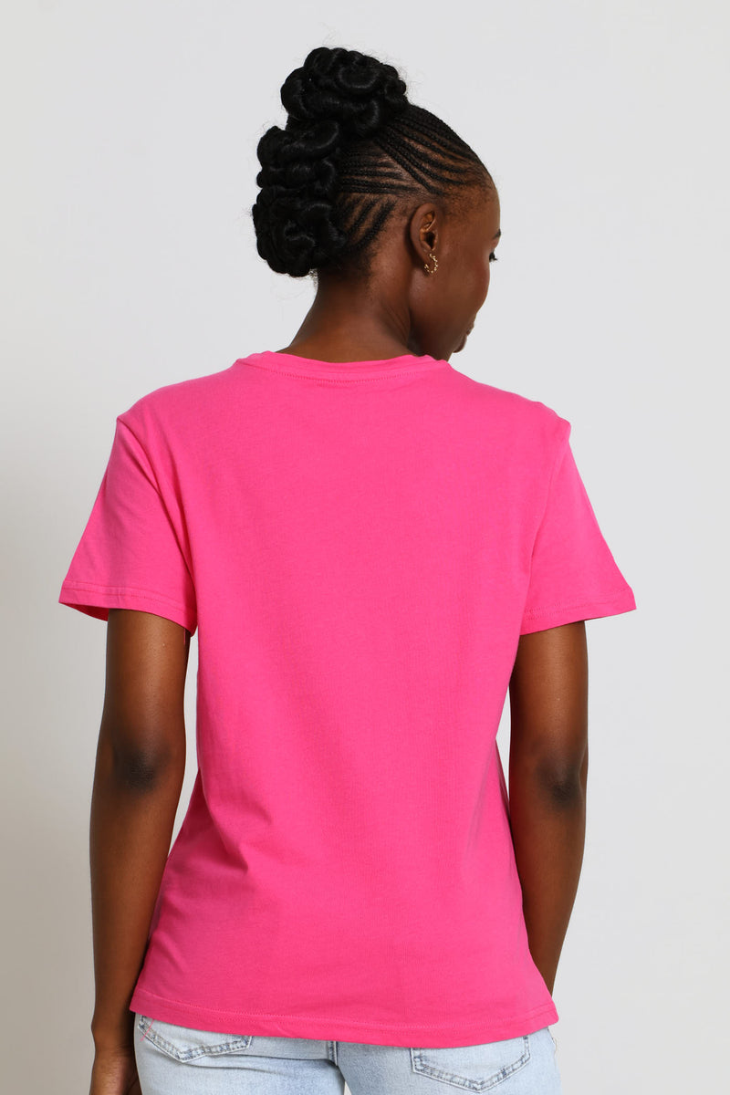 Aesthic Butterfly Tee - Electric Pink