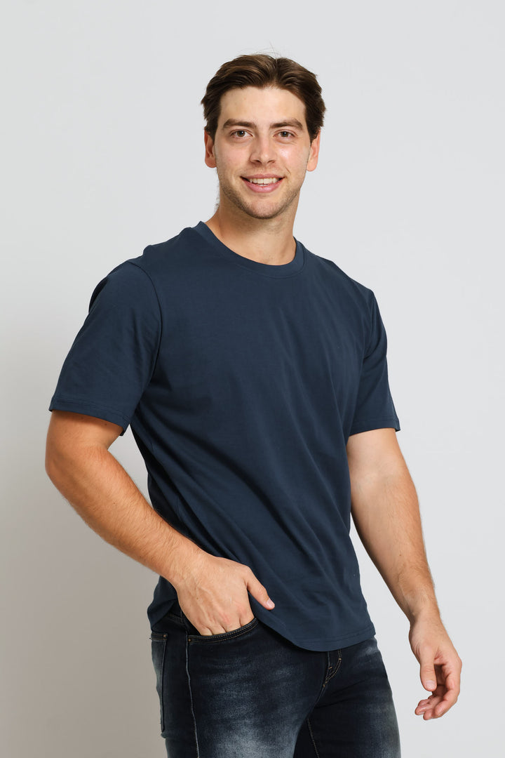 Plain Crew Tee - Petrol