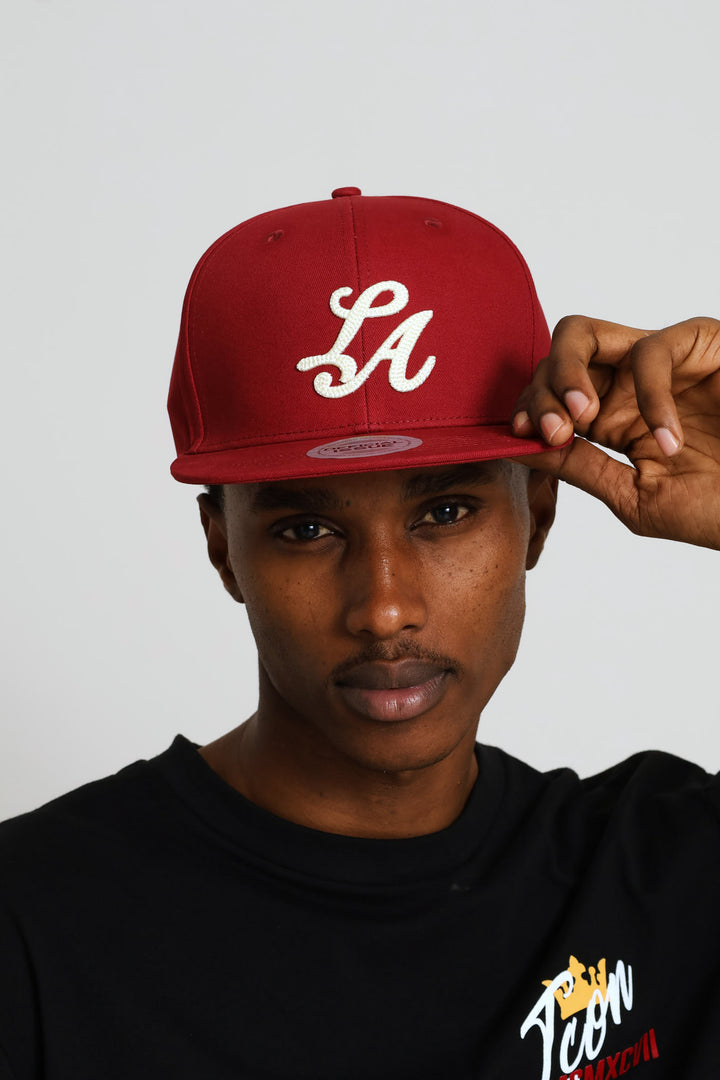 Flat Bill La Cap - Burgundy